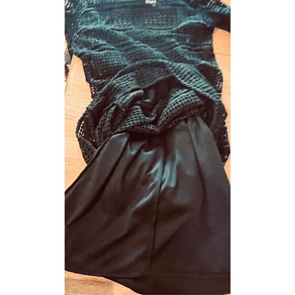 Zara Black Eyelet Dress With Slip Underneath Womens SZ M New - Picture 10 of 10